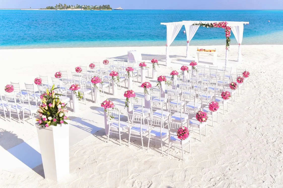 Sandals butler service poolside setup for couples