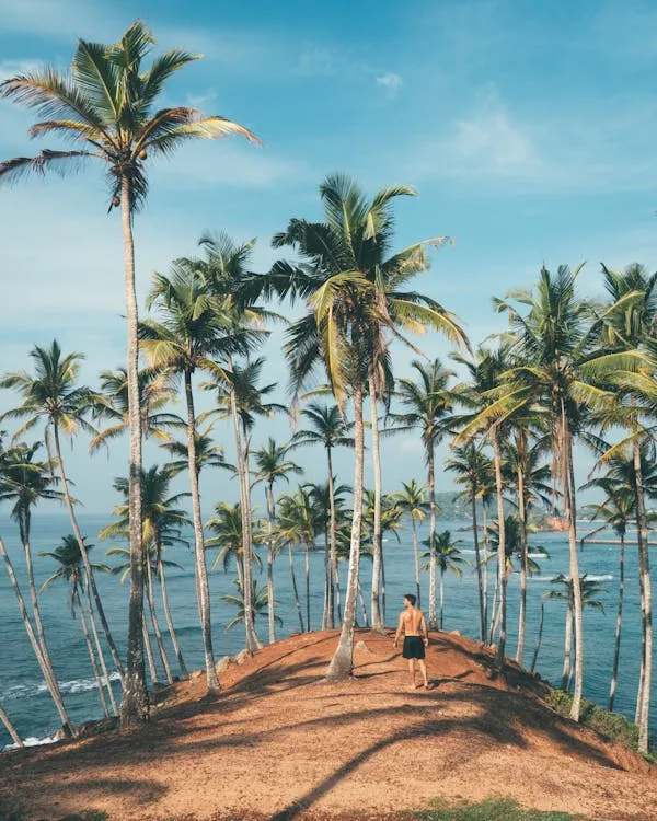 Family beach vacation with children playing in turquoise water.