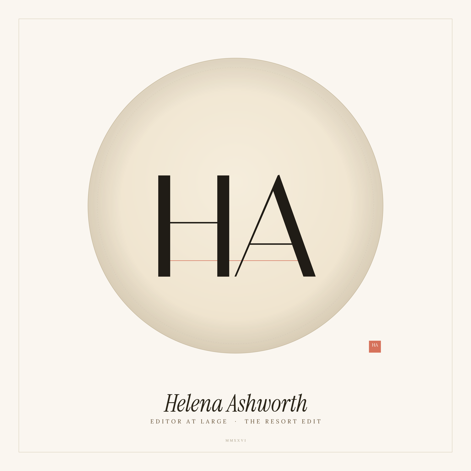 Helena Ashworth, editorial director of The Resort Edit — editorial illustration portrait.